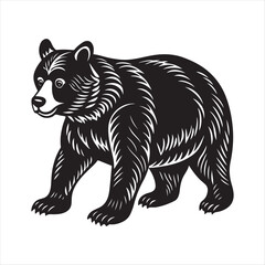 bear vector silhouette sketch art logo design collections.