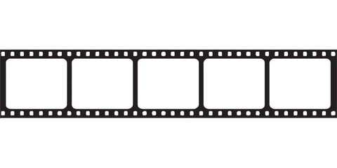 Blank Film Strip Frame Isolated on White Background