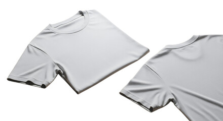 Two White Blank TShirts Mockup for Design Printing or Branding Concepts
