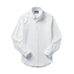 White Dress Shirt on Hanger Isolated Stock Photo Business Casual Fashion Apparel Mockup