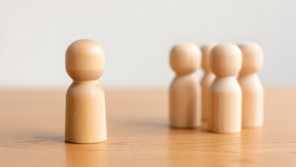 Wooden Figures Representing Team Dynamics