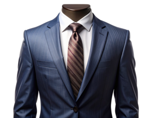 Firefly_Background- transparent white. Photo of a suit and tie with no head, without a face.