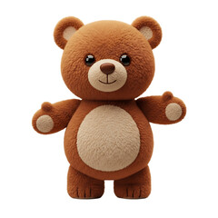 Fototapeta premium 3D Cartoon Teddy Bear with Plush Texture 