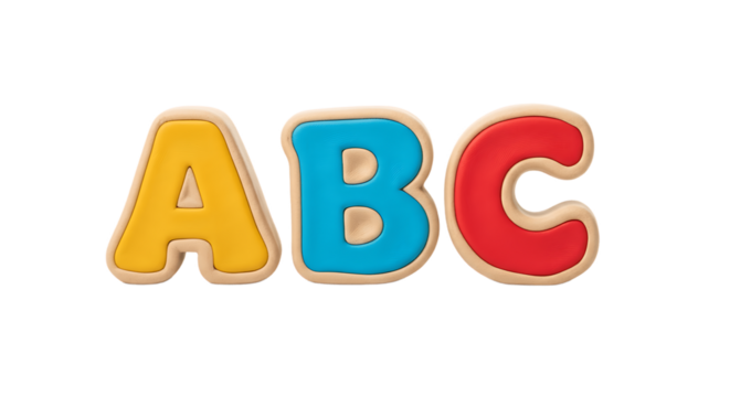 Clay Toy Blocks Spelling ABC
