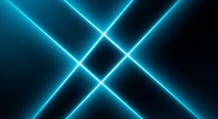 Dynamic neon light lines create futuristic abstract background