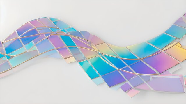 Vibrant abstract geometric composition with layered shapes and bold color gradients, evoking modern digital art and dynamic visual energy. Perfect for contemporary design lovers and creative spaces 