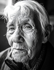 portrait of a senior woman looking