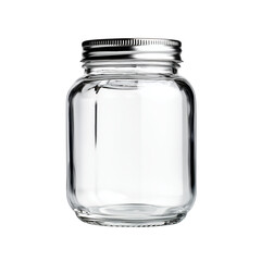 Sleek glass pickle jar with high gloss reflection ideal for food packaging and storage