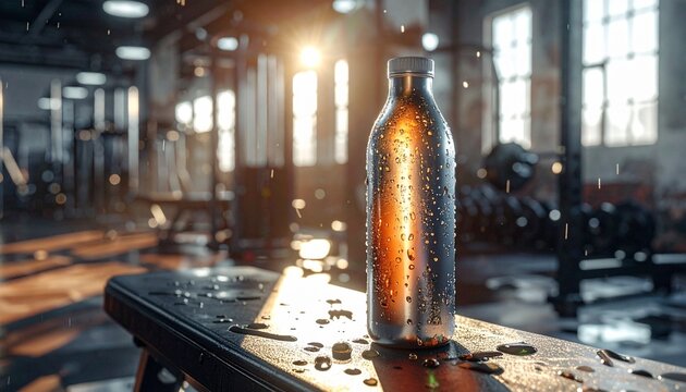 Stay hydrated with a reusable water bottle at the gym for a refreshing workout experience today