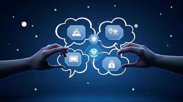 Showcase affiliate marketing digital icons highlight partnership promote product service monetary gain traffic lead generation performance based model concept as Professional connects with affiliates 