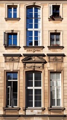 Fototapeta premium Facade of a building with many windows