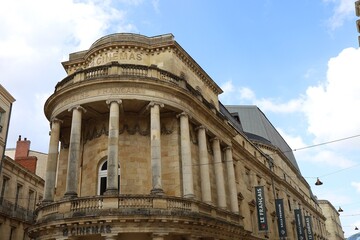 Obraz premium Le théâtre français, cinéma et ancien théâtre, vue de l'extérieur, ville de Bordeaux, département de la Gironde, France