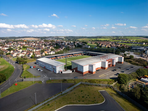 The Excelsior Stadium is home to Airdrieonians Football Club in Airdrie, North Lanarkshire, Scotland