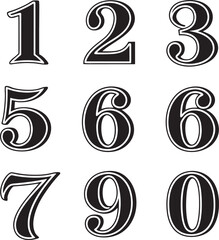Vintage Number Set Collection