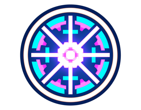 Futuristic Digital Art Marketplace Logo Design