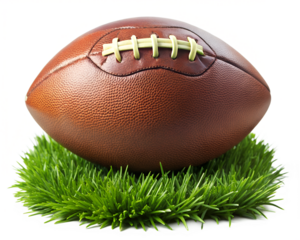 American football isolated on transparent background