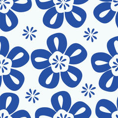 Amazing seamless floral pattern with bright colorful small flowers