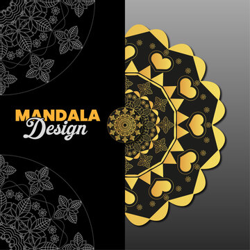 Ornamental Mandala with Heart Shapes