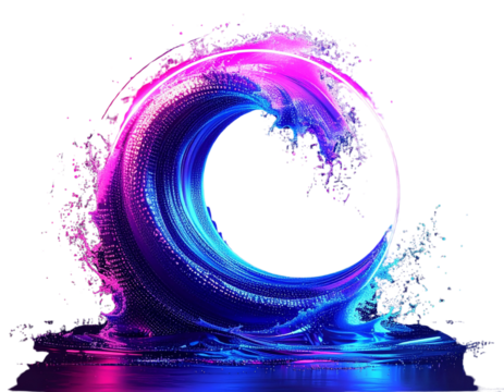  Pixel Wave Logo for Online Art Platform