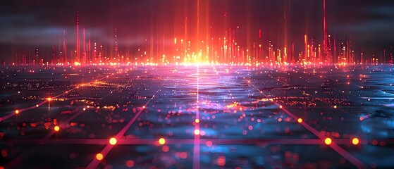 Fototapeta premium Abstract tech landscape high resolution picture