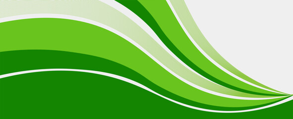 Abstract green banner background. Graphic design banner pattern background template with dynamic curve shapes