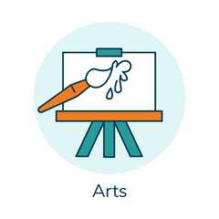 Arts Icon | Creativity, Design, Culture, Talent, Painting Vector with editable stroke.