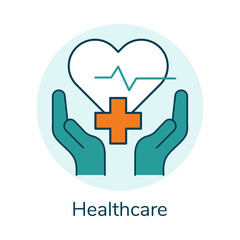 Obraz premium Healthcare Icon | Medical, Hospital, Doctor, Health, Patient Vector with editable stroke.
