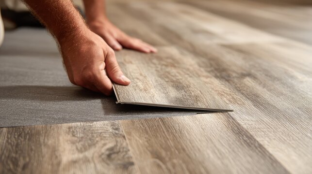 stepbystep footage of luxury vinyl plank clicklock installation emphasizing easy assembly and flawless joint locking