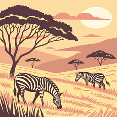 Beautiful shallow focus shot of a zebra in the wild