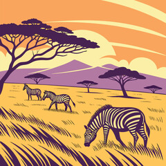 Beautiful shallow focus shot of a zebra in the wild