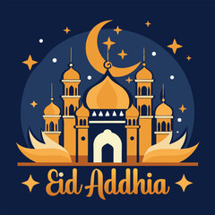 Eid al adha mubarak template vector