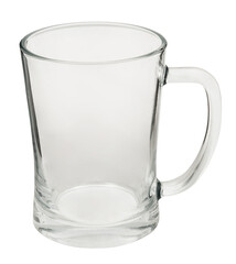 Empty Glass Mug on Transparent Background