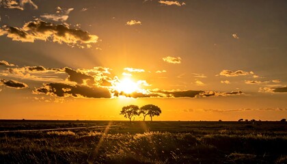 Golden sunset over a field (1)