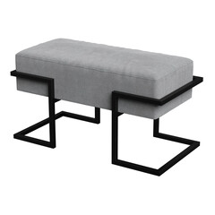 Stylish upholstered bench with an architectural metal frame and minimalist design. Perfect for modern interiors, loft spaces, and contemporary home decor concepts.