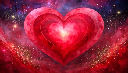 A vibrant, cosmic heart
