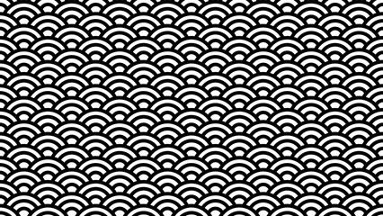 Seamless Traditional Japanese Seigaiha Wave Pattern Background
