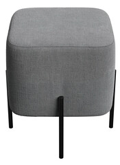 Stylish gray ottoman with a black frame, perfect for modern interiors. Ideal for living room, bedroom, or office.