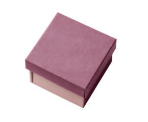 Box with a pink design