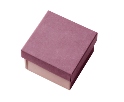 Box with a pink design