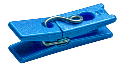 Stunning vibrant blue clothespin offers practical household solution for laundry day organization and everyday convenience