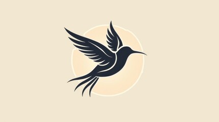 Elegant stylized bird mid-flight with flowing shapes and subtle gradients, combining simplicity and dynamic movement for standout merch designs.

