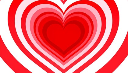 A vibrant heart design with concentric gradient layers