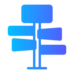 signpost gradient icon