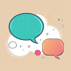 Colorful Hand-Drawn Speech Bubbles