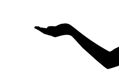 silhouette of a hand