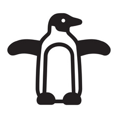 penguin glyph icon
