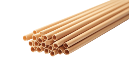 Pile of Biodegradable Paper Straws Eco Friendly Drink