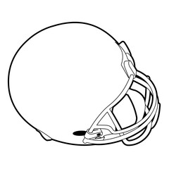 vector illustration of a football helmet