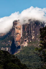 worlds tallest waterfall, Angel Falls in Canaima National Park, Venezuela
