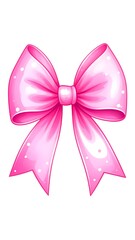 A vibrant pink bow
